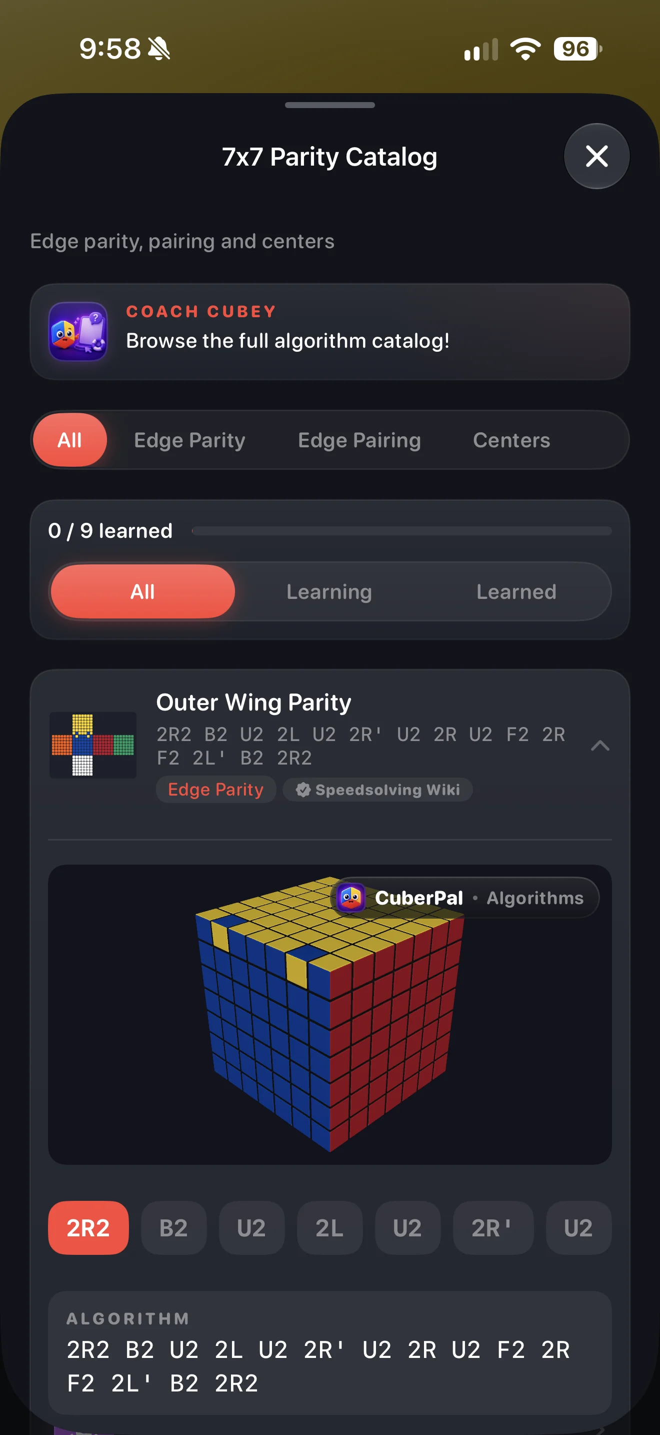 7x7 Parity Algorithms