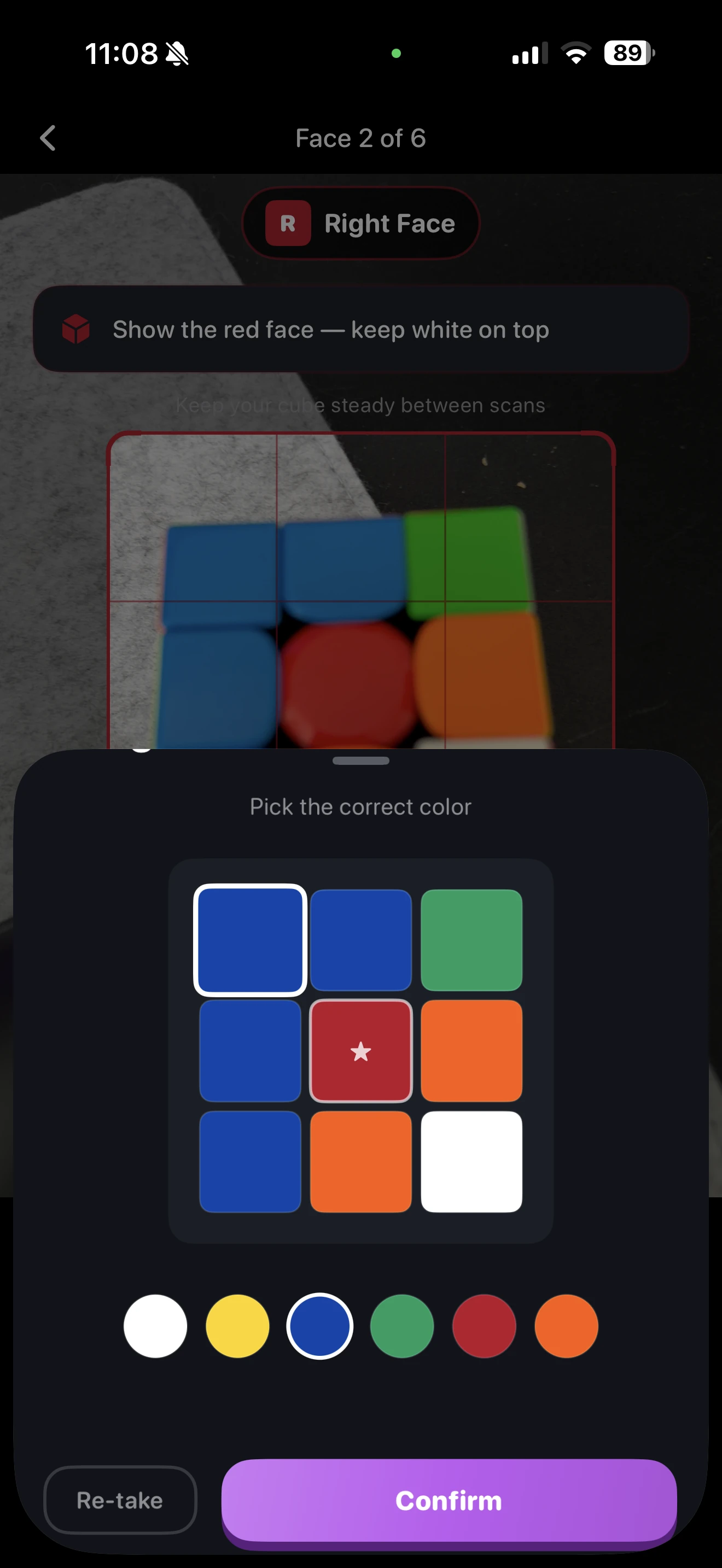 Cube Solver Color Recognition