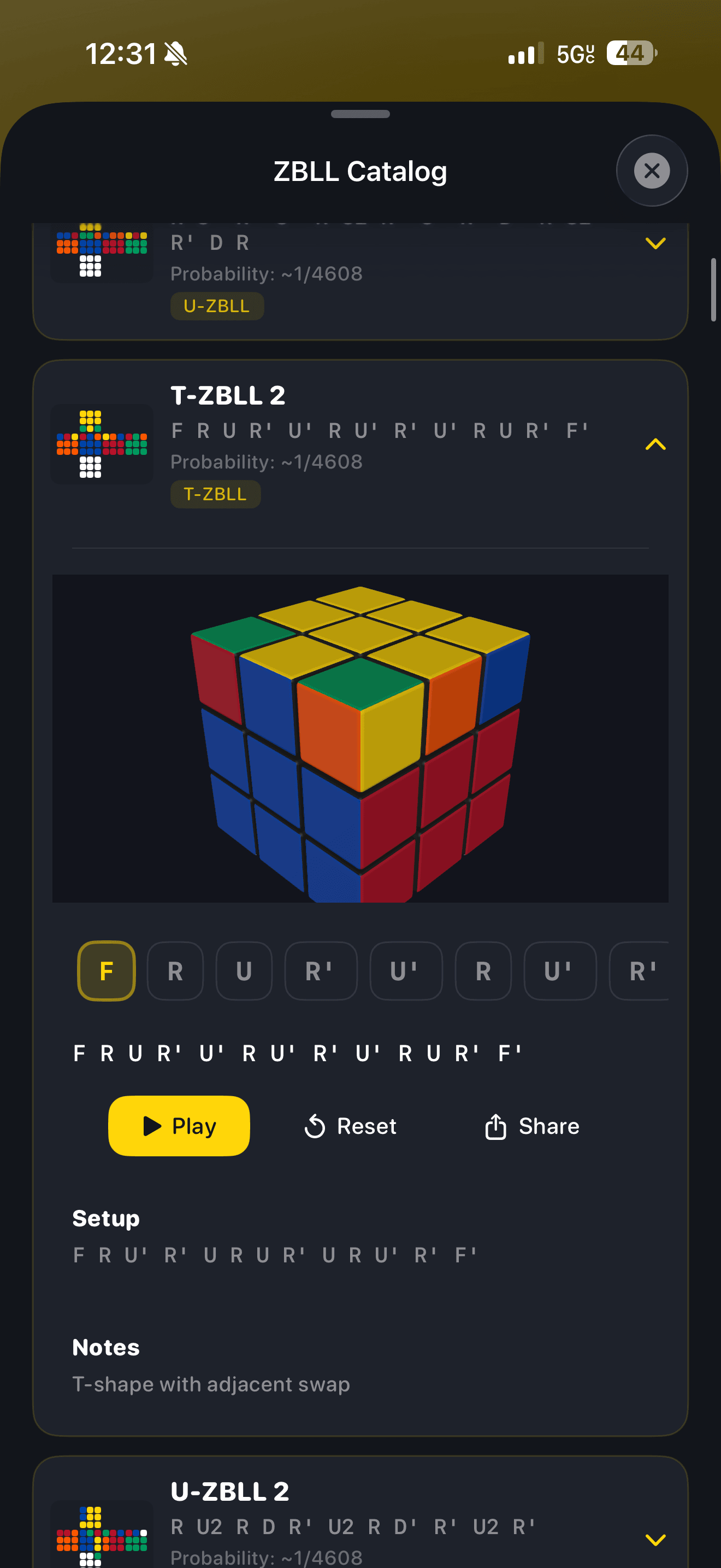 ZBLL Algorithms