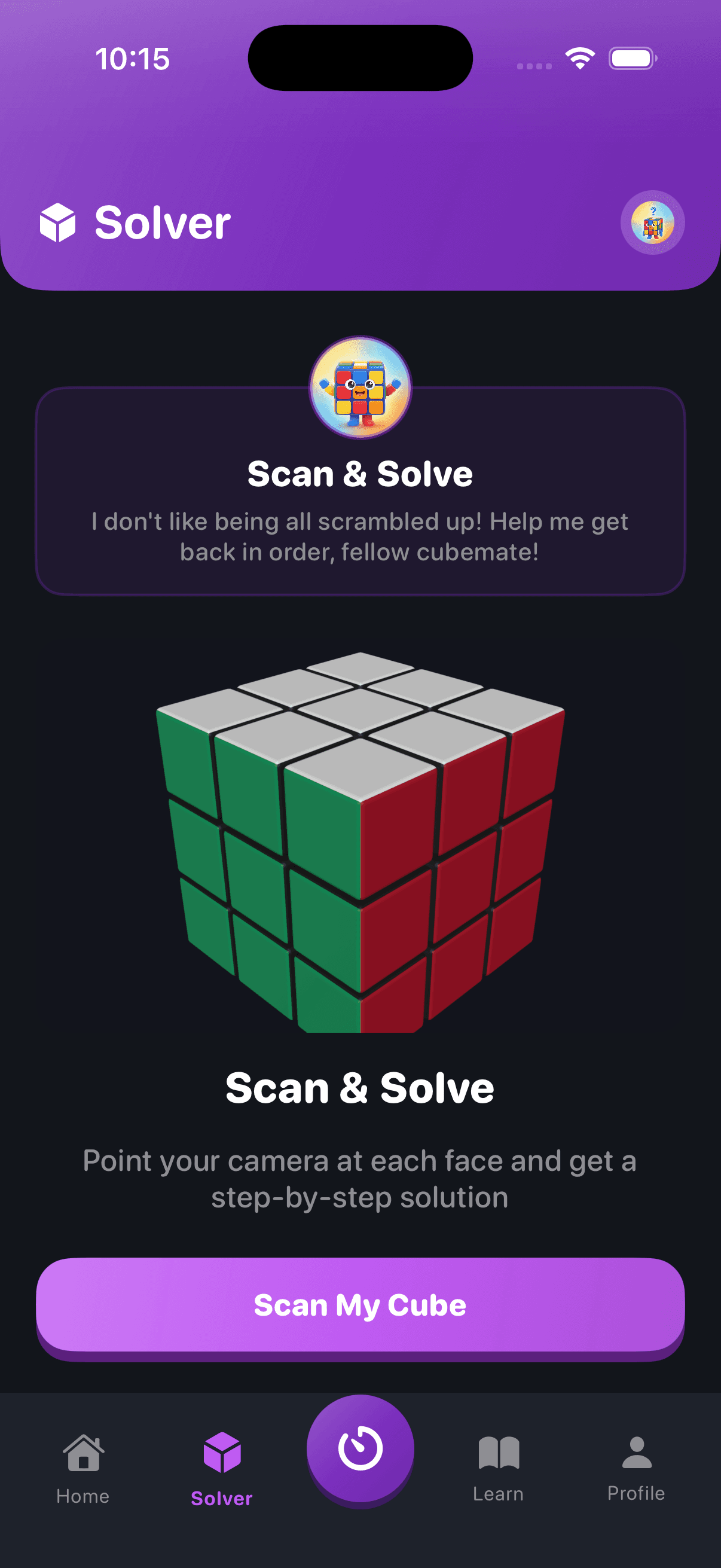 Cube Solver Scanning